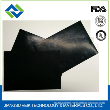 Black conductive shiny surface 35mil thickness heat resistant non stick PTFE coated fiberglass conveyor belt